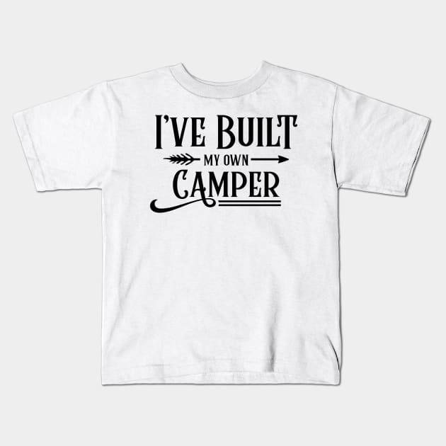 Converting Camper Van Rebuilding Building Campervan Kids T-Shirt by dr3shirts